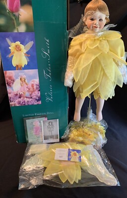 VTG Art Impression Porcelain Doll SUNFLOWER FAIRY Valerie Tabor Smith 309/2000