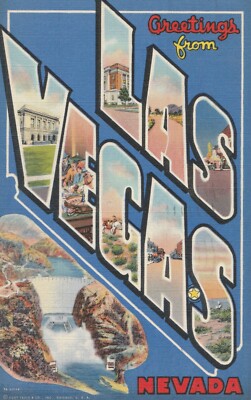 AK  Greetings from Las Vegas, Nevada 1940