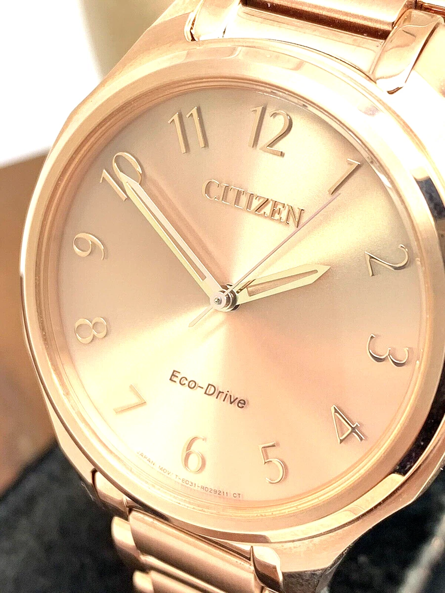 Citizen eco drive shop women's watch rose gold
