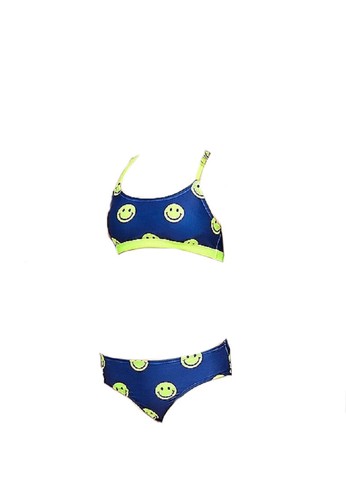 Justice for Girls Navy Smiley Face Emoji Bikini Swimsuit UPick Size - Picture 2 of 2