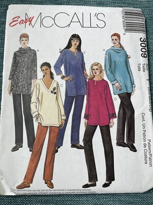 Misses Top, Pants Pattern, Sze: S-M-L, McCall s 3009, UNCUT vintage c2000
