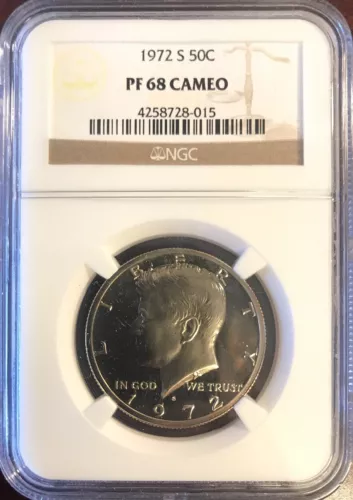 1972-S 50C PF68 Cameo NGC (SB2:F)