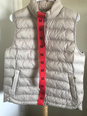 Women's 32 Degrees Heat M Beige Nylon Insulated Vest