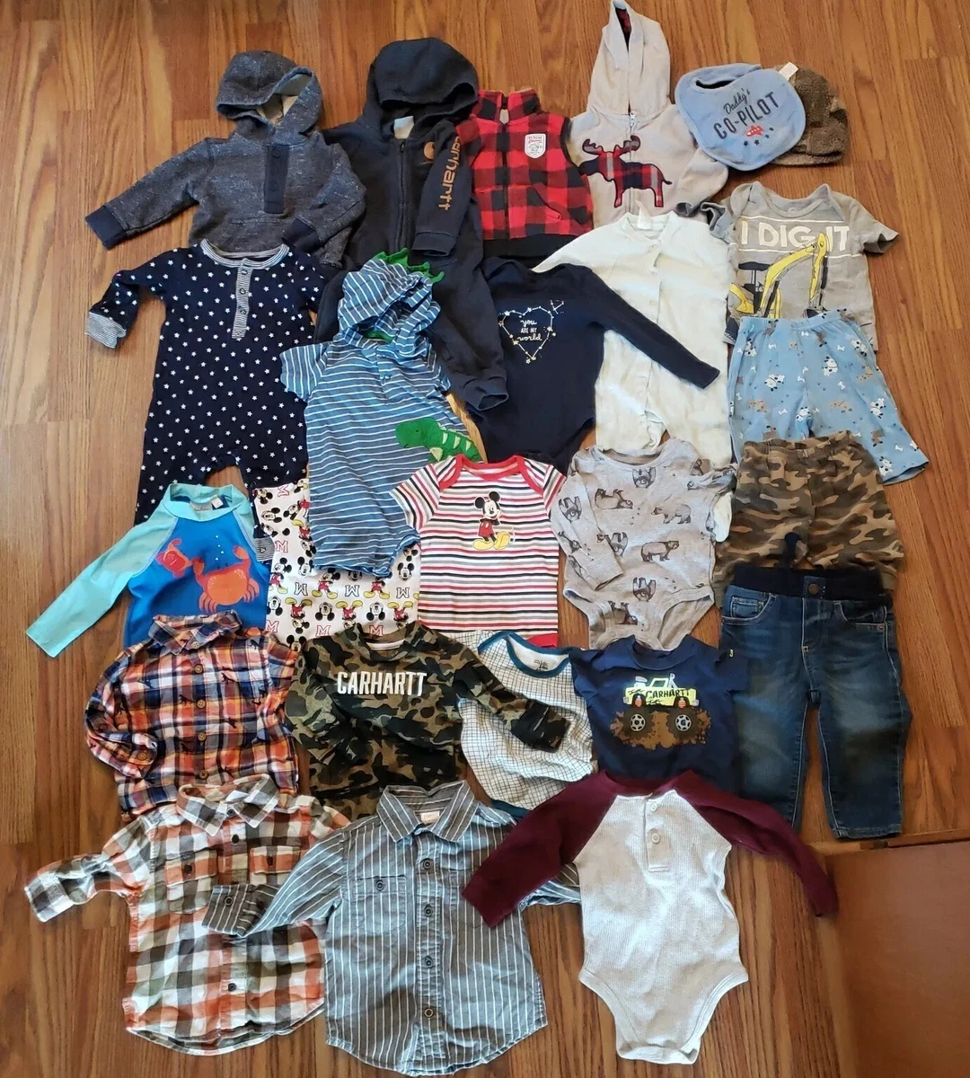 Baby Boy Premium Clothing Lot of 25 Carhartt Gymboree Gap 6 Mos 6