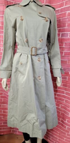 GRENFELL Majer, green Women’s Trench coat Size 34  MADE IN ENGLAND #R2 - Afbeelding 1 van 12