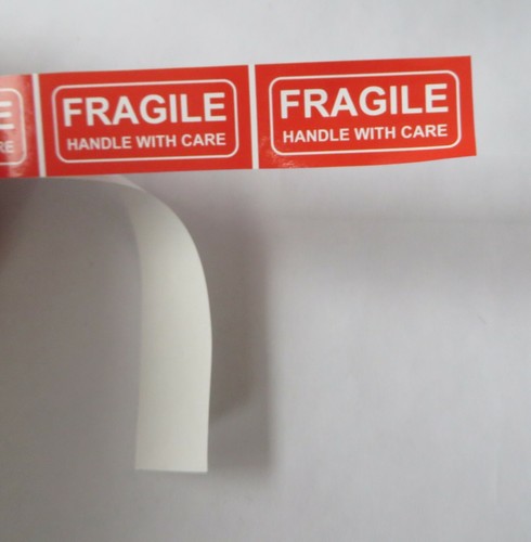 FRAGILE STICKER 1.45" x 0.62" FRAGILE HANDLE WITH CARE Stickers Do Not Bend - Picture 9 of 10