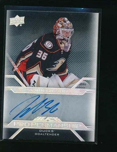 2016-17 UD Black Pro Penmanship #PENJG John Gibson