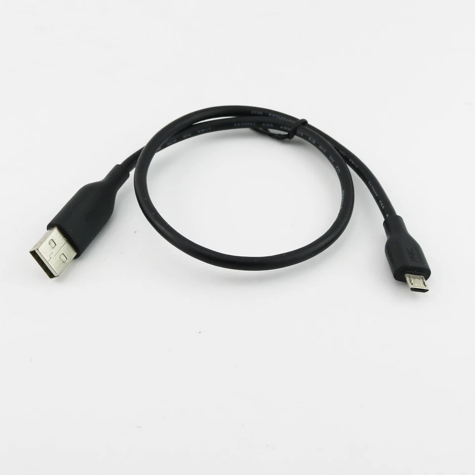 1x USB 2.0 A Male To Micro 5 Pin Male Data Sync Charge Connector Cable Cord 50cm - Image 2 of 4
