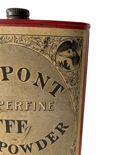 Ancienne étiquette papier poudre à canon FFF super fine Dupont 1924, EXCELLENT §50 - Photo 8/11