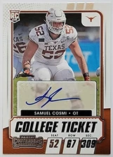 2021 Samuel Cosmi Auto Contenders Draft Picks #195