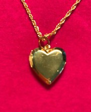 MEDALLÓN CORAZÓN CHAPADO EN ORO 14 KT FOTO COLGANTE CON CADENA CUERDA CHAPADA EN ORO 14 KT