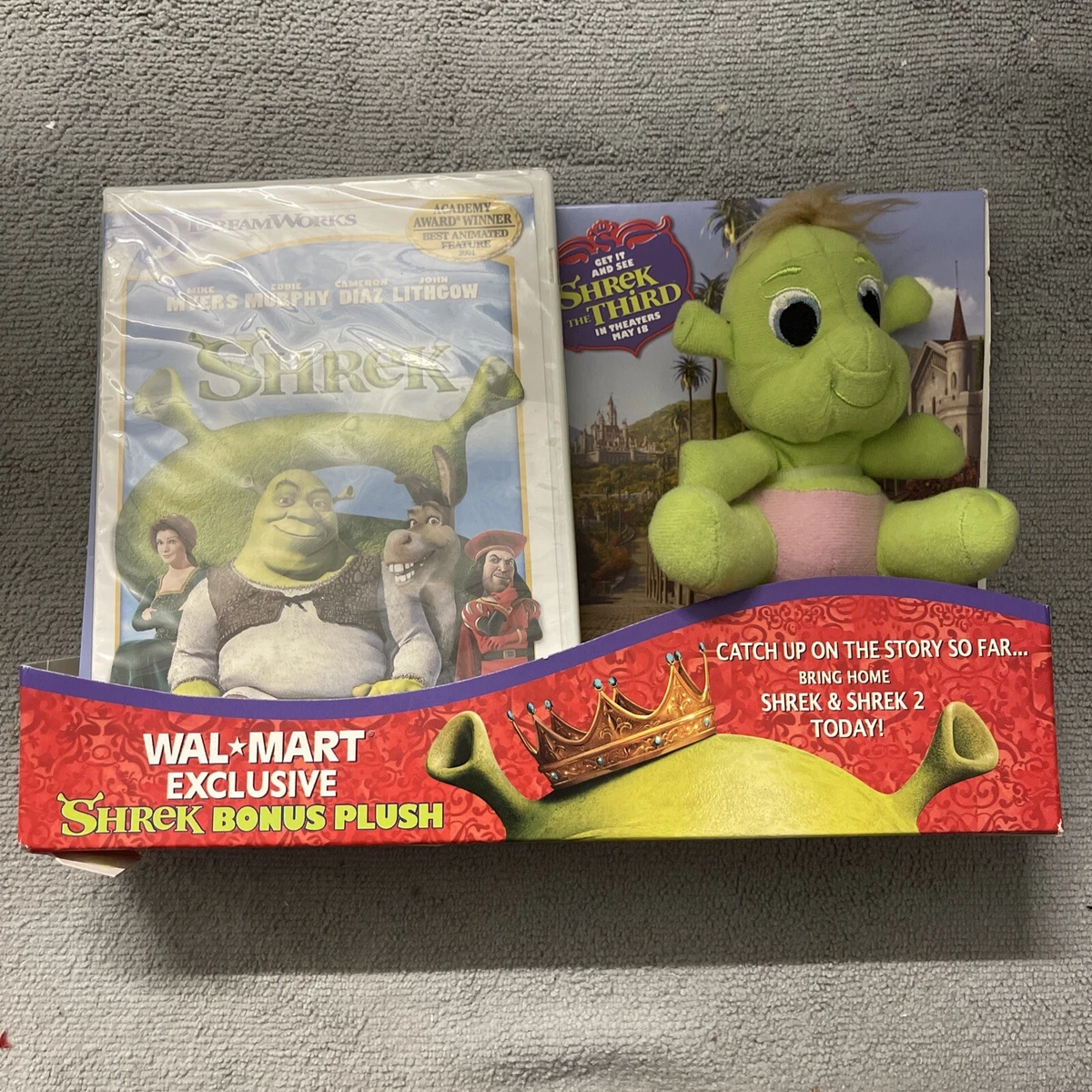 2007 Walmart Exclusive Shrek DVD With Bonus Plush Brand NEW