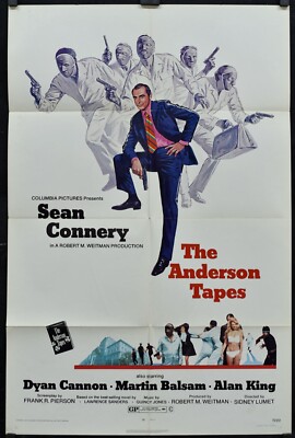 Das Anderson Tapes 1971 Original 27X41 Filmplakat Sean Connery Dyan Cannon