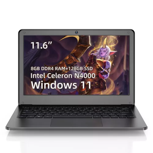 11.6" Laptop Intel Celeron N4000 Dual-Core Processor 8GB DDR4 128GB SSD IPS