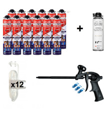 POLYNOR PRO 12x750ml PUR Dämmung Schaum, Sprühisolierung, Satz 29 Stk Dämmschaum