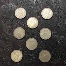 MEXICO LOt Of 8 Coins 1 Peso And The 5 Pesos