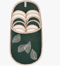 ONVAYA® ABS Gästepantoffel | Blätter | 6er Set | Antirutsch Sohle | Hausschuhe |