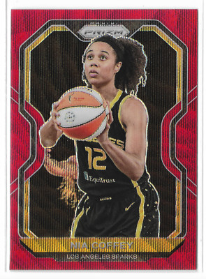 2021 Prizm WNBA Red Wave Prizm #59 Nia Coffey Los Angeles Sparks Northwestern