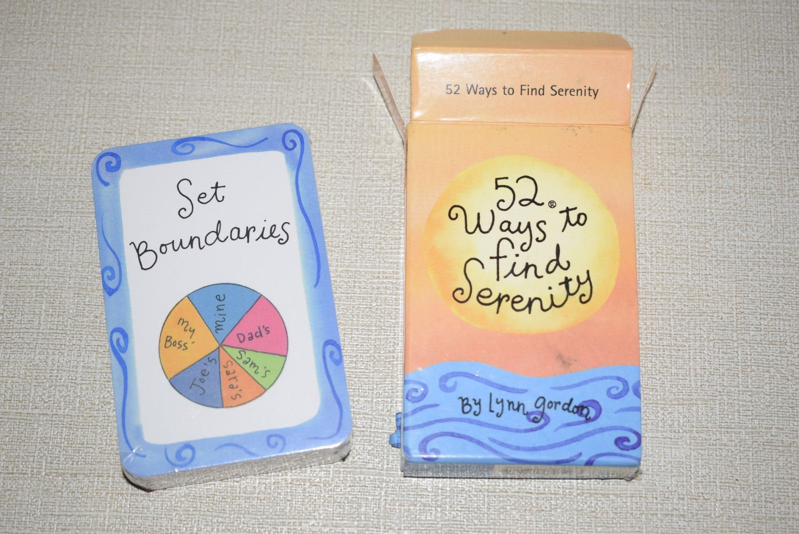 Serenity Card deck Lynn Gordon 52 Ways To Find Serenity 2001 peace calm NEW