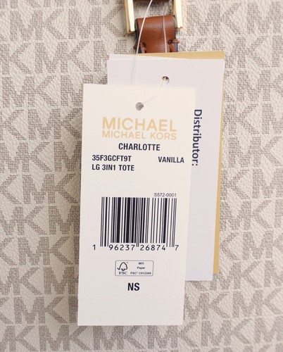 Michael Kors Charlotte LG mort 3 EN 1 sac à bandoulière en cuir + 2 x sacs à bandoulière neuf - Photo 23 sur 24