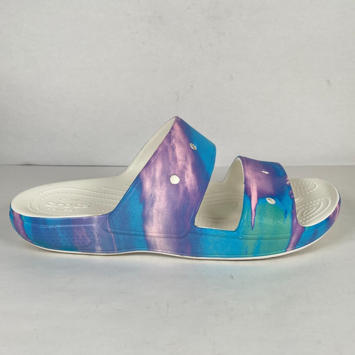 CROCS Men\'s Slip-Ons in Purple and Blue Tie Dye Crocs Men main image 2