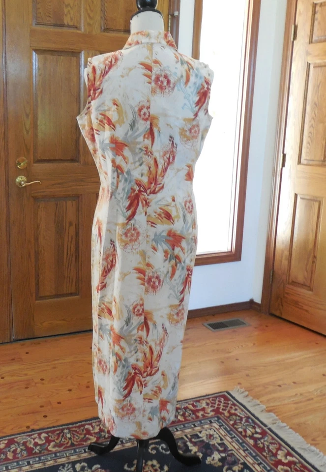 Bill Blass Floral print fitted sheath dress size 8 bust 40 waist 36 length 48 - Image 3 of 4
