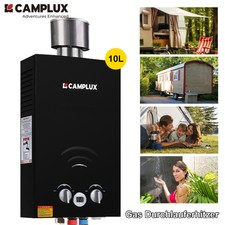 CAMPLUX 10L Tankless Gasdusche Campingdurchlauferhitzer Outdoor Duschen 50 mbar