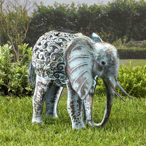 Smart Garden Solar Elephant Silhouette Light Garden Light Figure Ornament Colour