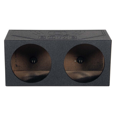QPower QBOMB Dual Hole 12  Sealed Square Empty Box Woofer Enclosure QBOMB12S