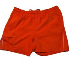 Nike Men  s Swim Trunks Shorts Large Orange Gray Tag Mesh Lining