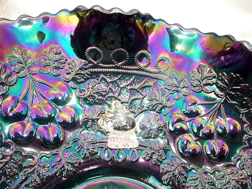 FENTON CADENA CEREZA VARIANTE CUENCO CARNAVAL CRISTAL AMATISTA Foto 4 de 4