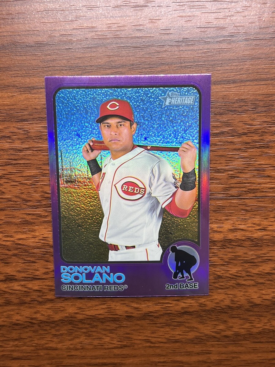 2022 Topps Heritage High Number Donovan Solano PURPLE REFRACTOR #586 Reds  Chrome