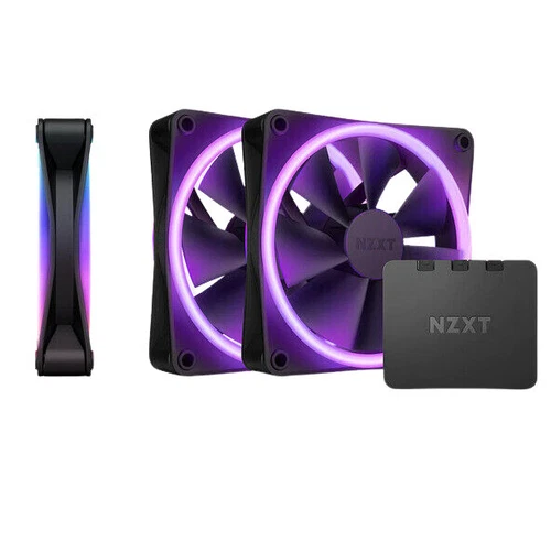 NZXT F120 RGB DUO 120mm Case Fan - Black (3-Pack)
