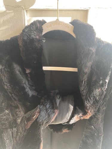 Black Sheared Beaver Capelet 1sz Vintage - Picture 2 of 2