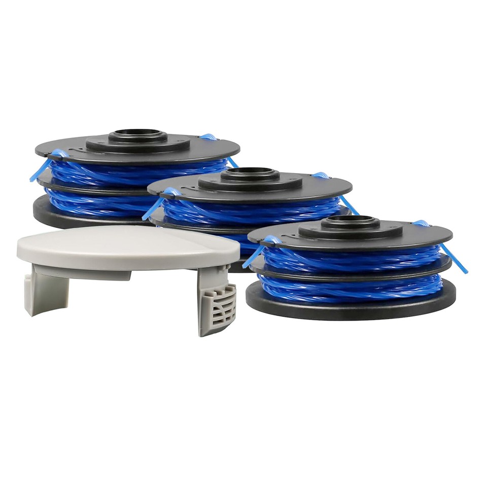 Bobines Fil Débroussailleuse Ryobi - 3 Bobines 1,6mm + 1 Capuchon RAC123