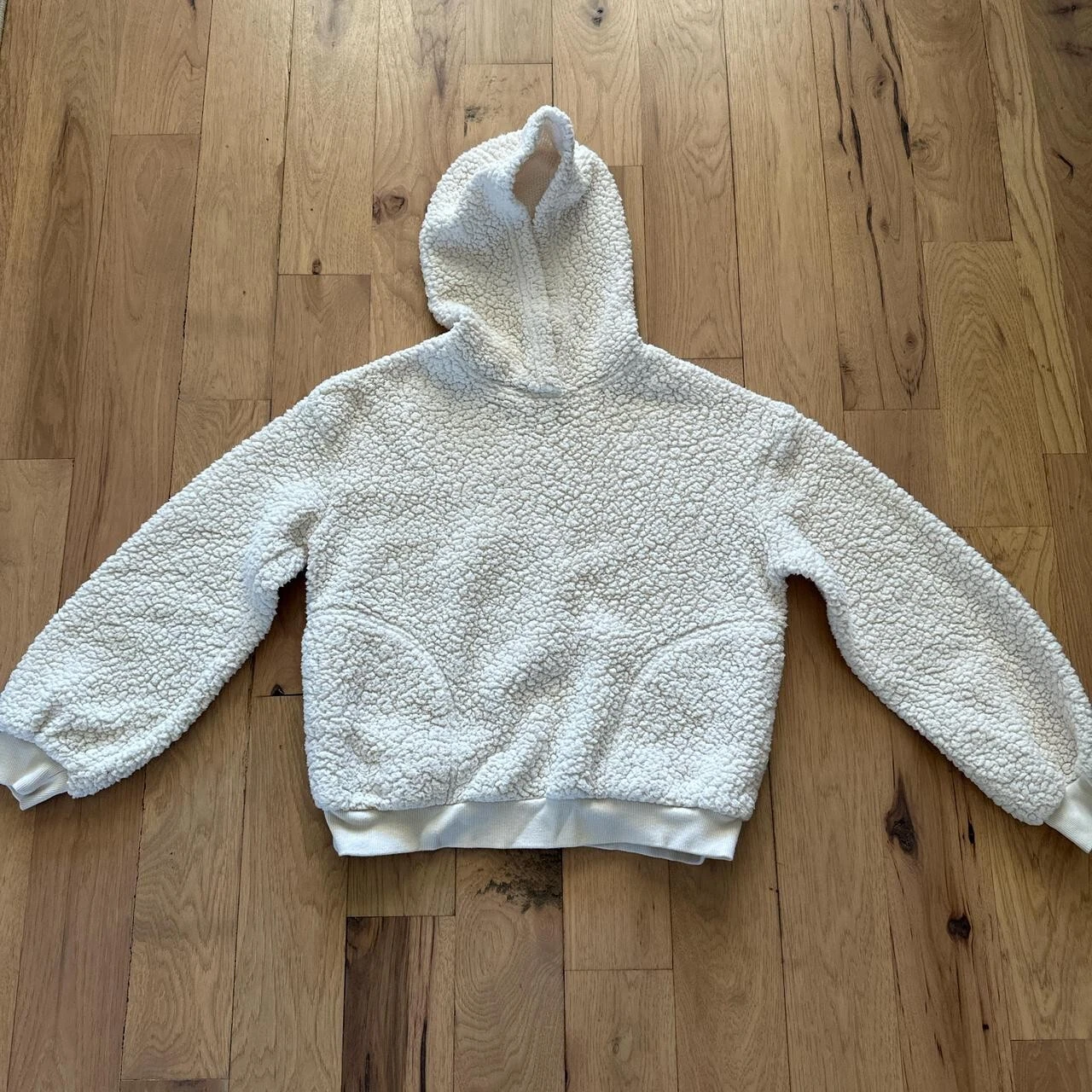 OFF WHITE Felpa con cappuccio in pile filo universale donna extra small avorio