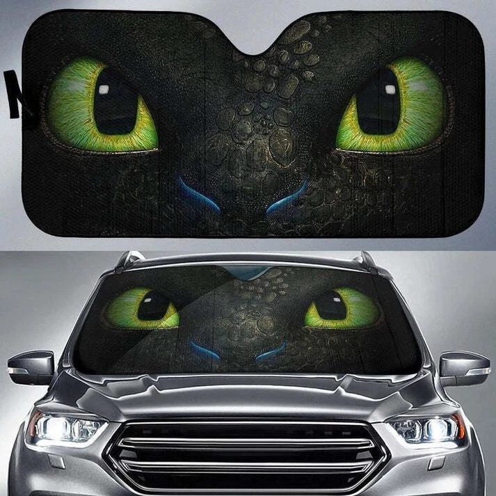 Toothless Dragon Eyes Animate Car Sun Shade