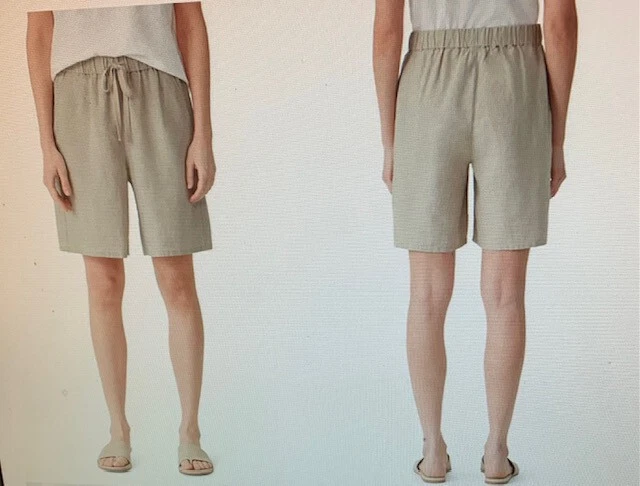 Eilen Fisher Organic Linen Shorts,sizeS/P,NWT,orig$128