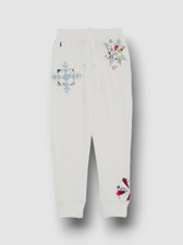  125 Polo Ralph Lauren Kid's Girl's White Patchwork Joggers Sweatpants Size 7
