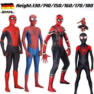 DE Kinder Marvel Spider-man Kostüm Cosplay Jumpsuit Spielanzug Overall Spiderman