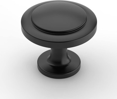 9BUILD 10er-Pack mattschwarze Schubladenknöpfe - runde Schrankknöpfe und Griffe für Ki