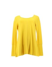 Attitudes Renee Front Seamed Tunic Long-Sleeves Mustard M NWOT 1094