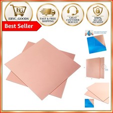 High-Quality 2 Count Pure Copper Sheets, 6"x6", 24 Gauge for Crafts and Repairs