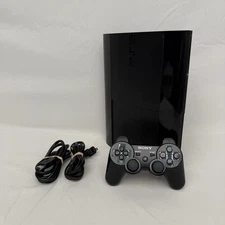 Sony PlayStation 3 250GB Super Slim Black PS3 Console CECH-4001B Tested Working