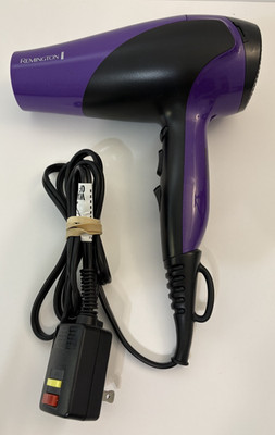 Remington Hair Dryer Ceramic Ionic Tourmaline 1875W 3 Heat 2 Speed Purple D-3190