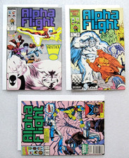 LOT - ALPHA FLIGHT #38 #48 #88 COPPER AGE MARVEL COMIC - KEVIN NOWLAN - BOARDED