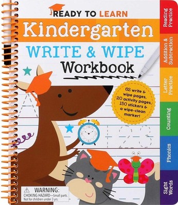Ready to Learn: Kindergarten Write and Wipe Workbook: Addition, Subtraction,...