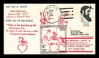 US COVER VALENTINES DAY GUS LETTER EXPRESS POST DUAL CANCEL NEW SLOGAN FIRST DAY