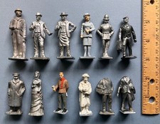 12 old Britains 54mm metal castings American English toy civilian figures mix