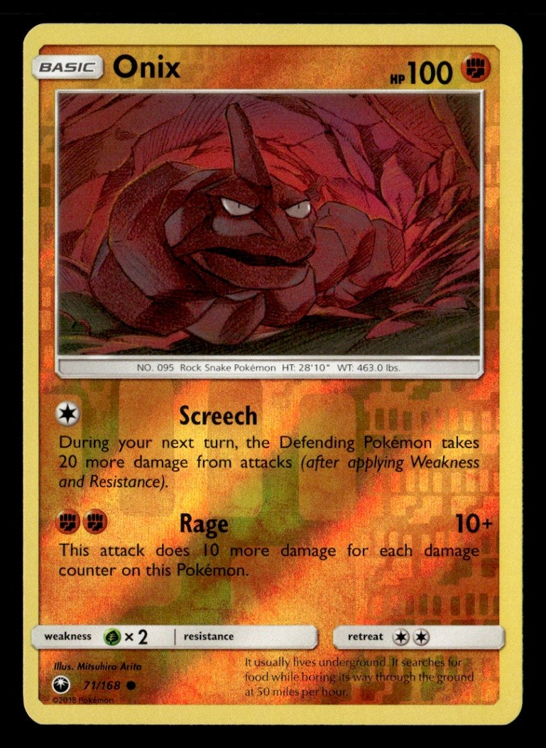 Onix Common Reverse Holo SM - Celestial Storm 71/168 MP Pokémon